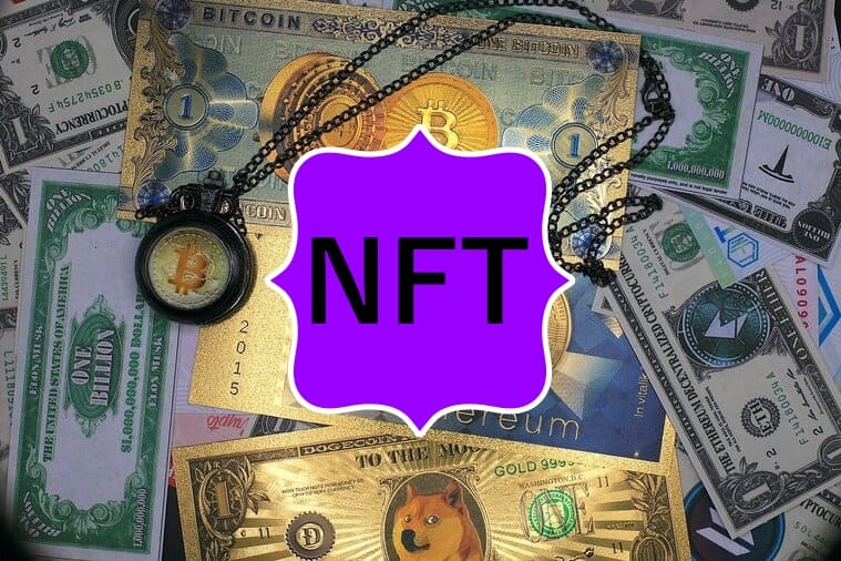 NFTと暗号資産（仮想通貨）の画像
