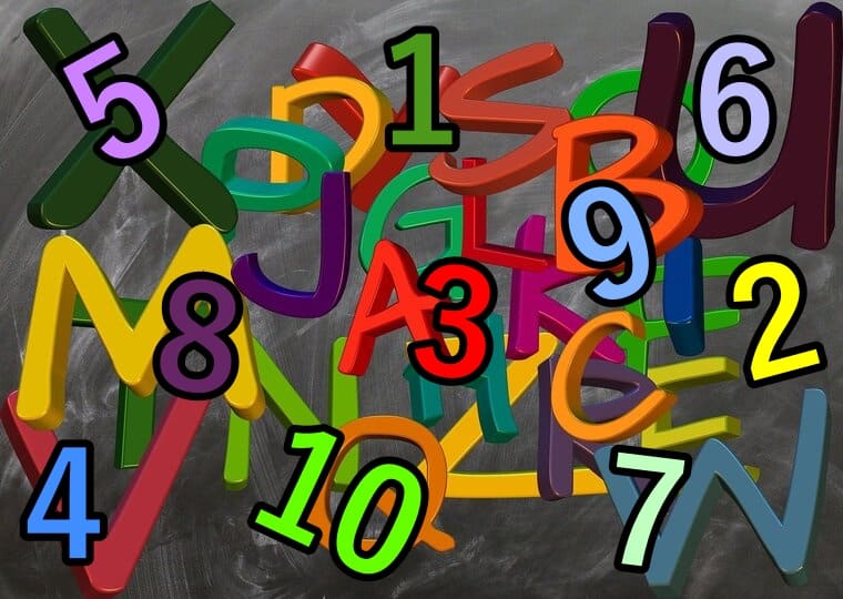 英数字のイラスト画像