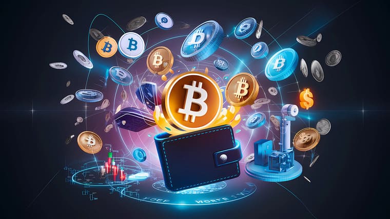 ビットコインと財布の画像