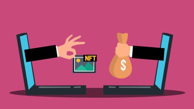 NFTマーケットプレイスのイラスト画像