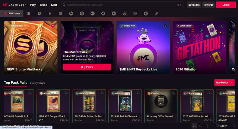 Magic Edenの公式サイト画像