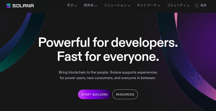 Solanaの公式サイトページの画像