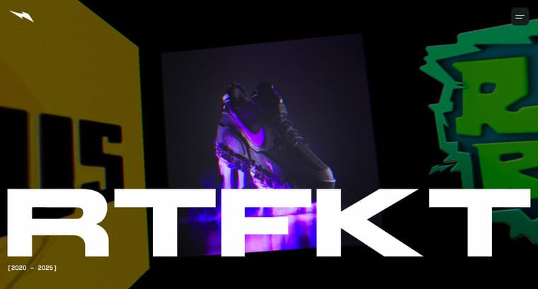 RTFKT(アーティファクト)の公式サイト画像