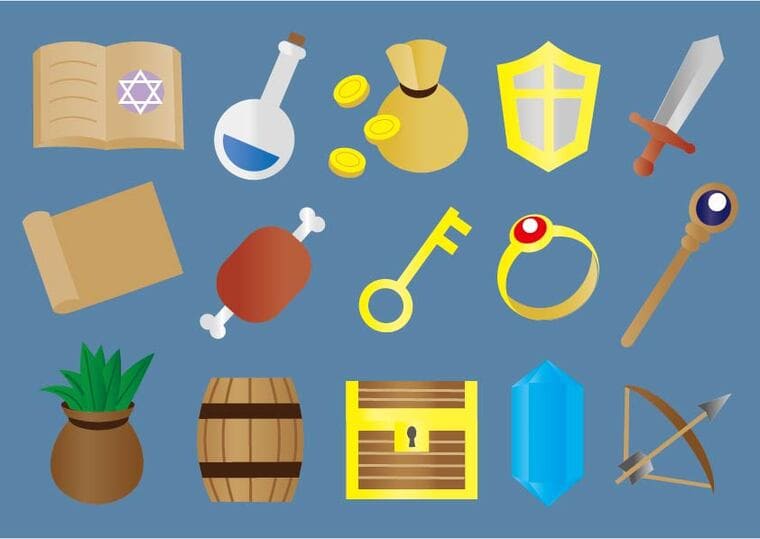 ゲームアイテムのイラスト画像