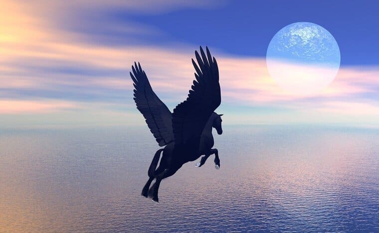 空飛ぶペガサスの画像