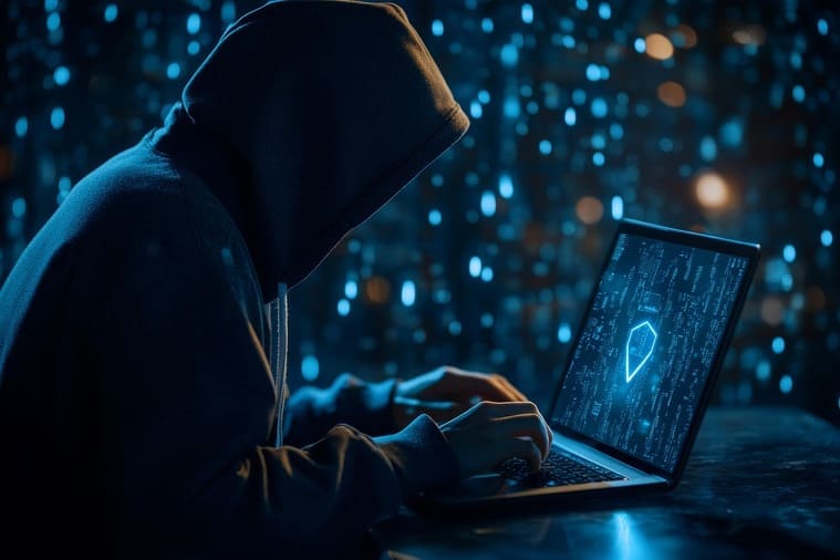 フードを被った謎の人物の画像