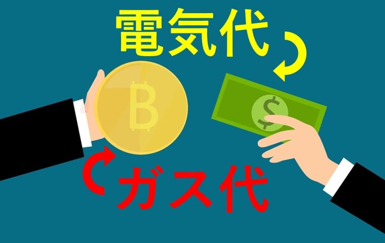 ビットコインと電気代、ガス代の支払い画像