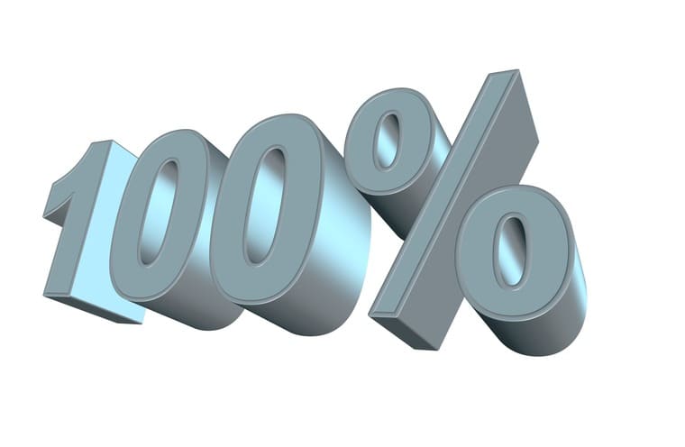 100%の画像