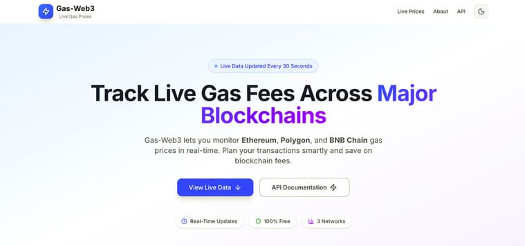 Gas-Web3の公式サイト画像